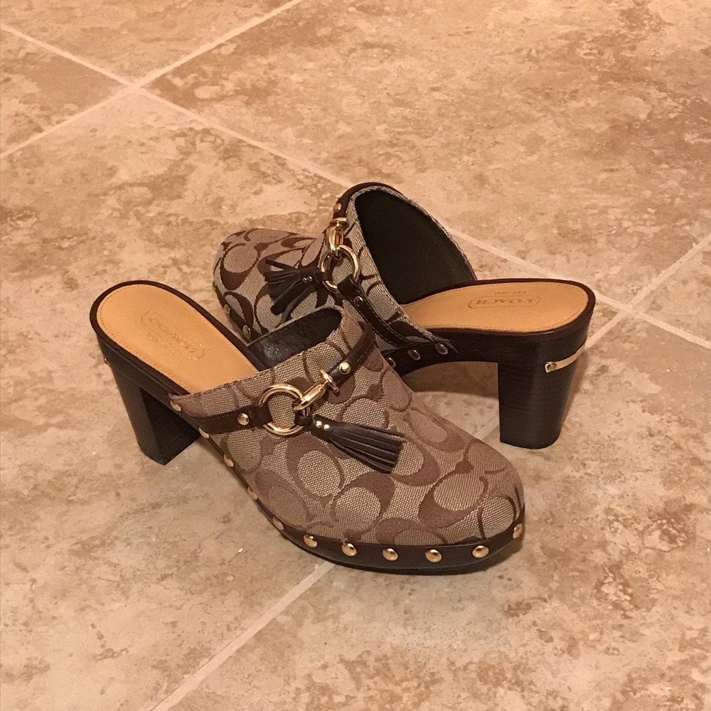 brown Coach heels